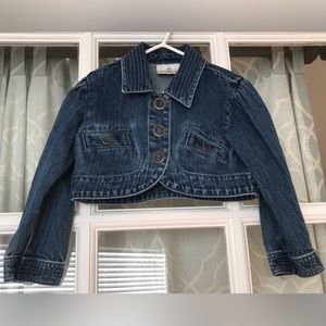 Hanna Andersson size 100 4T denim snap up jacket, perfect for spring sundresses